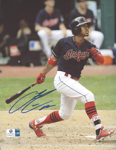 Francisco Lindor Cleveland Indians Signed Autographed 8" x 10" Hitting Photo Global COA