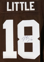 Greg Little Signed Autographed Cleveland Browns Brown #18 Jersey - DISCOLORATION