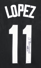 Brook Lopez Brooklyn Nets Signed Autographed Black #11 Jersey JSA COA
