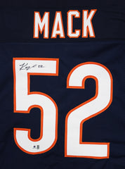 Khalil Mack Chicago Bears Signed Autographed Dark Navy Blue #52 Custom Jersey Global COA