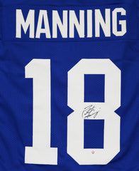 Peyton Manning Indianapolis Colts Signed Autographed Blue #18 Custom Jersey PAAS COA