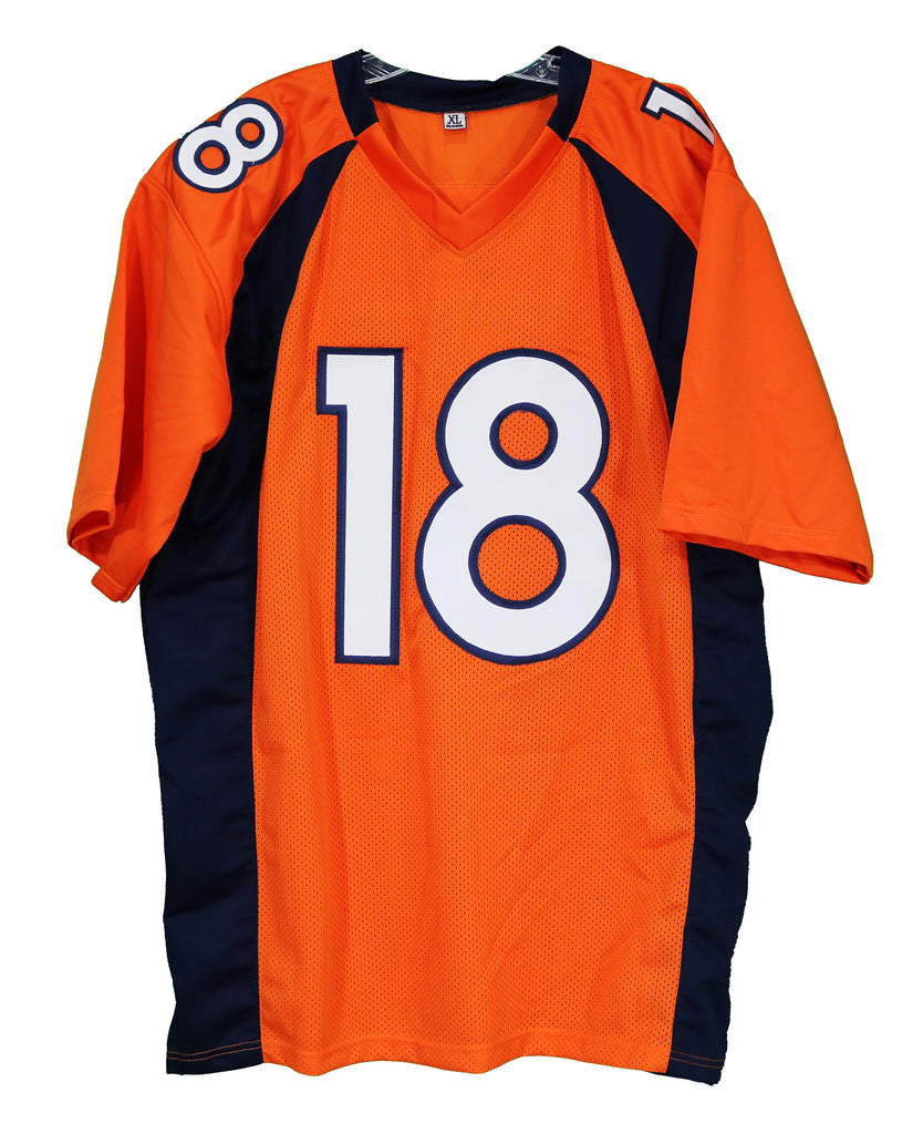 Peyton Manning Denver Broncos Signed Autographed Orange Custom Jersey –