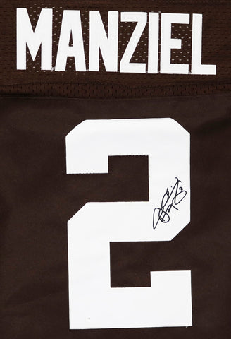 Johnny Manziel Cleveland Browns Brown #2 Jersey Facsimile Autograph Size 52