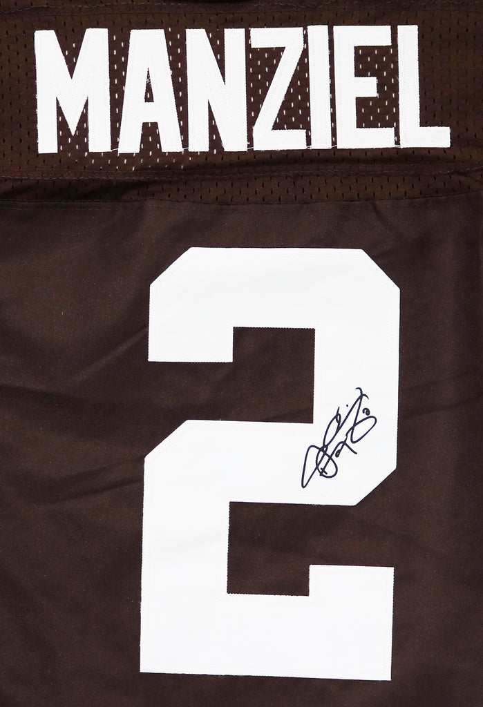 Johnny Manziel Cleveland Browns Brown #2 Jersey Facsimile Autograph –