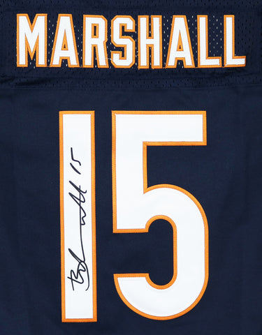 Brandon Marshall Chicago Bears Navy Blue #15 Jersey Facsimile Autograph