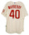 John Mayberry Jr. Philadelphia Phillies Signed Autographed Cream Pinstripe #40 Jersey JSA COA