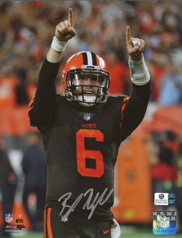 Baker Mayfield Cleveland Browns Signed Autographed 8" x 10" Celebrating Photo Global COA