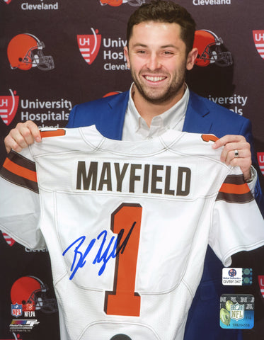 Baker Mayfield Cleveland Browns Signed Autographed 8" x 10" Draft Day Photo Global COA