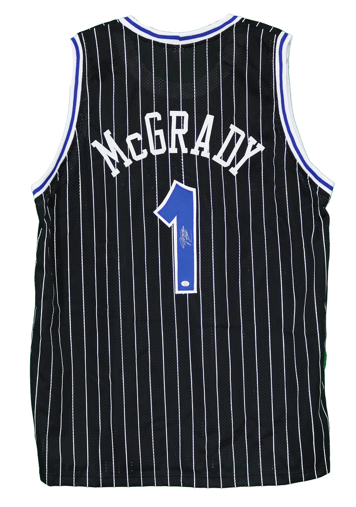 Tracy McGrady Orlando Magic Autographed Black Pinstripe Custom Jersey