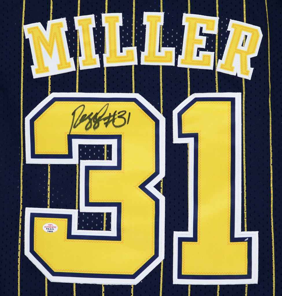 Reggie Miller Indiana Pacers Signed Autographed Blue #31 Custom Jersey –