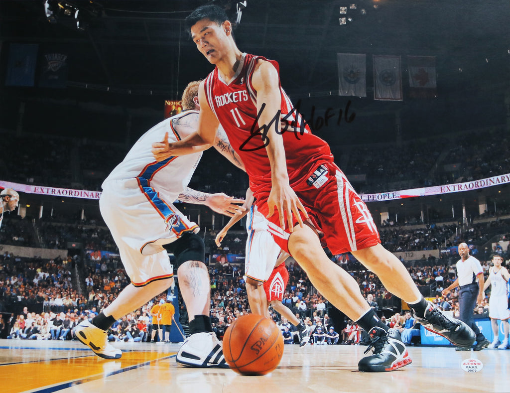 Yao Ming Autographed Memorabilia  Signed Photo, Jersey, Collectibles &  Merchandise