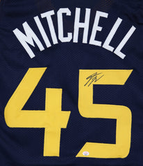 Donovan Mitchell Utah Jazz Signed Autographed Blue #45 Custom Jersey PAAS COA