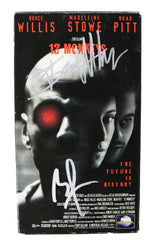 Brad Pitt and Bruce Willis Signed Autographed 12 Monkeys Movie VHS Tape Pinpoint COA
