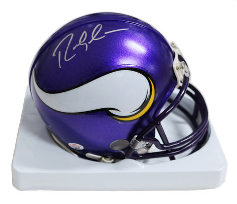 Randy Moss Minnesota Vikings Signed Autographed Football Mini Helmet PAAS COA