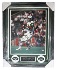 Joe Namath New York Jets Signed Autographed 29" x 23" Framed Photo