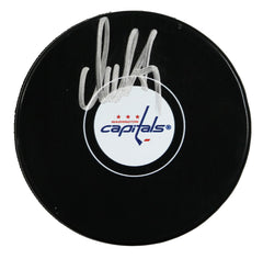 Alex Ovechkin Washington Capitals Signed Autographed Capitals Logo NHL Hockey Puck Global COA with Display Holder