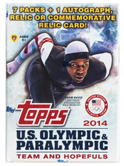 2014 US Olympic and Paralympic Topps Trading Cards Sealed Blaster Box