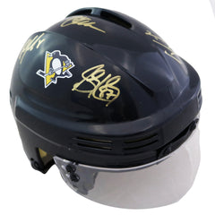 Pittsburgh Penguins 2016-17 Stanley Cup Champions Team Signed Autographed Hockey Mini Helmet Pinpoint COA Crosby