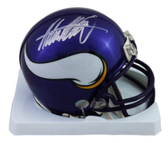 Adrian Peterson Minnesota Vikings Signed Autographed Football Mini Helmet Global COA