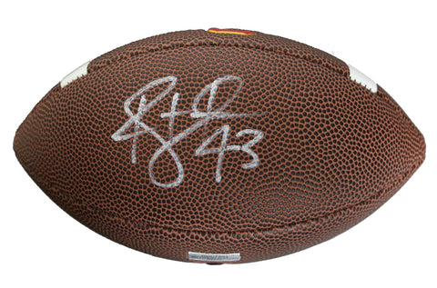 Troy Polamalu Signed Autographed USC Trojans Logo Mini Football Heritage Authentication COA