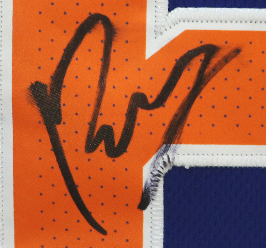 Kristaps Porzingis signed blue #6 New York Knicks jersey rookie auto JSA  COA - Cardboard Memories