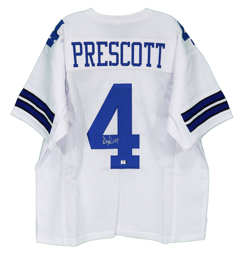 Dak Prescott Dallas Cowboys Signed Autographed White Custom Jersey COA –