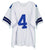 Dak Prescott Dallas Cowboys Signed Autographed White #4 Custom Jersey Global COA - TORN STICKER
