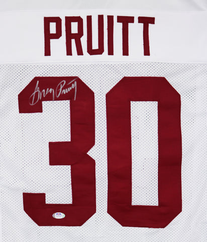 Greg Pruitt Oklahoma Sooners Signed Autographed White #30 Custom Jersey PSA/DNA COA