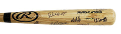 Texas Rangers 2016 Team Signed Autographed Rawlings Big Stick Natural Bat Authenticated Ink COA