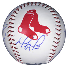 Boston Red Sox 2015 Team Signed Autographed Rawlings Major League Logo Baseball Authenticated Ink COA with UV Display Holder - Ortiz Betts