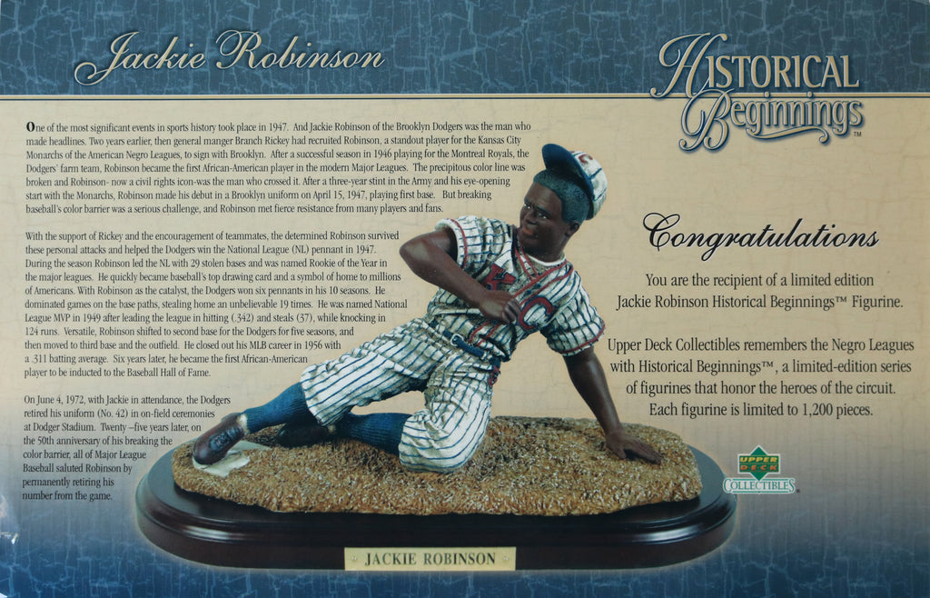 Jackie Robinson Baseball Card (Brooklyn Dodgers) 2001 Upper Deck