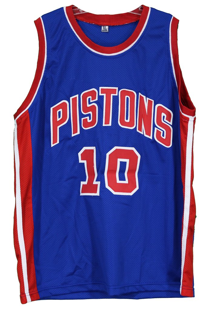 Dennis Rodman Signed Detroit Pistons White Jersey (JSA COA) 5xNBA Cham –