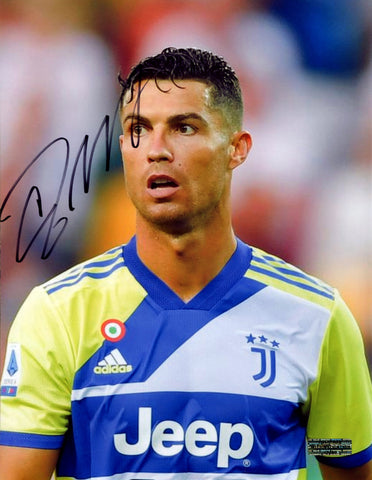 Cristiano Ronaldo Juventus Signed Autographed 8-1/2" x 11" Photo Heritage Authentication COA