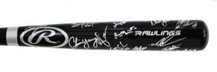 Kansas City Royals 2015 World Series Champions Team Signed Autographed Rawlings Big Stick Black Baseball Bat Authenticated Ink COA Perez Cain Escobar Zobrist