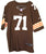 Ahtyba Rubin Signed Autographed Cleveland Browns Brown #71 Jersey - DISCOLORATION