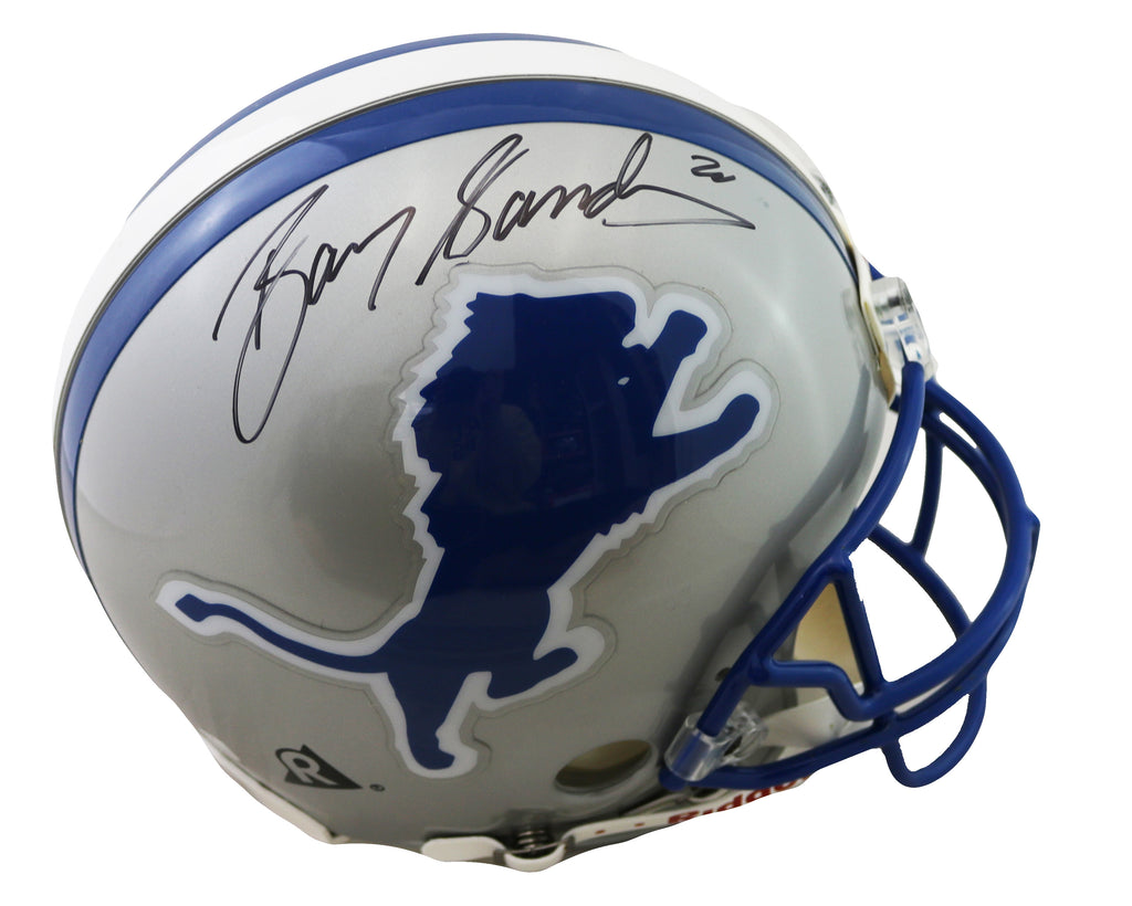 Barry Sanders Signed Helmet - AMP Speed Full Size Authentic PSA DNA