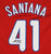 Carlos Santana Philadelphia Phillies Signed Autographed Red #41 Custom Jersey PAAS COA