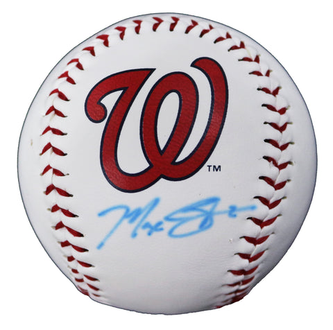 Max Scherzer Signed Autographed Rawlings Official Major League Washington Nationals Logo Baseball Global COA with Display Holder - FADED SIGNATURE