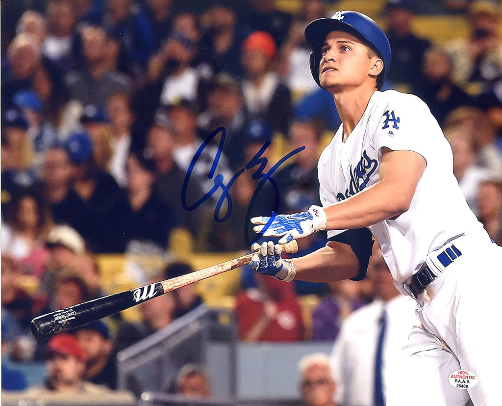 Corey Seager Los Angeles Dodgers Signed Autographed 8x10 Hitting Photo –