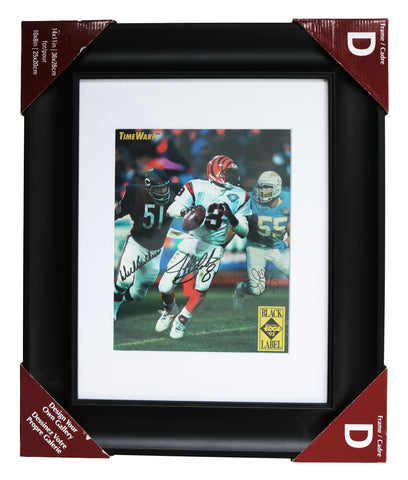 Junior Seau, Dick Butkus and Jeff Blake Signed Autographed 18-1/4" x 15-1/4" Framed Collector's Edge Time Warp Jumbo Card