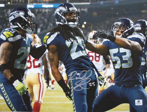 Richard Sherman Seattle Seahawks Signed Autographed 11 x 14 Photo