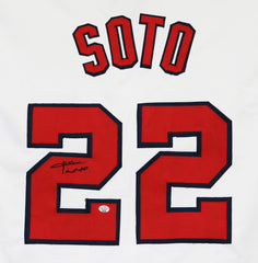 Juan Soto Washington Nationals Signed Autographed White #22 Custom Jersey PAAS COA