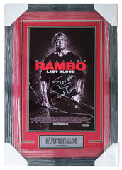 Sylvester Stallone Signed Autographed 26" x 18-1/8" Framed Rambo Movie Poster Photo Heritage Authentication COA