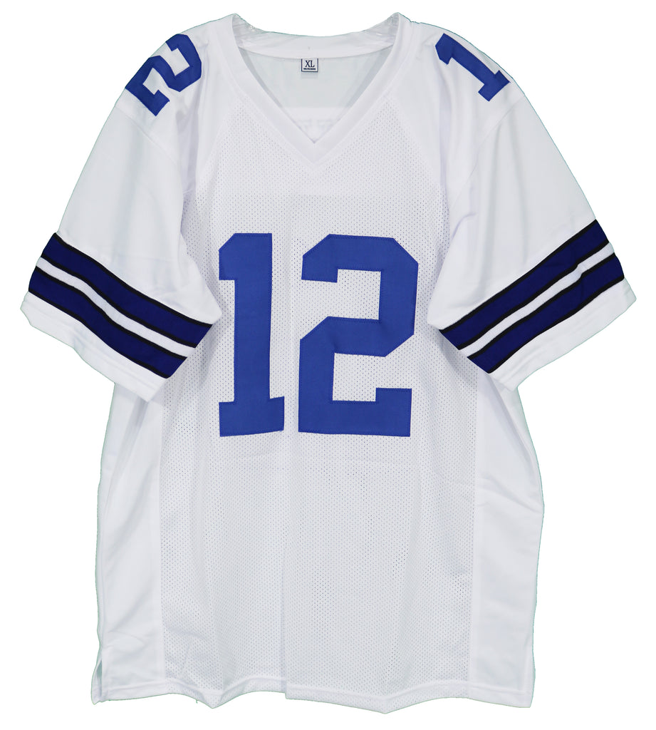 Roger Staubach Dallas Cowboys Signed Autographed Blue #12 Jersey