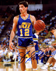 John Stockton Utah Jazz Signed Autographed 8" x 10" Photo Heritage Authentication COA