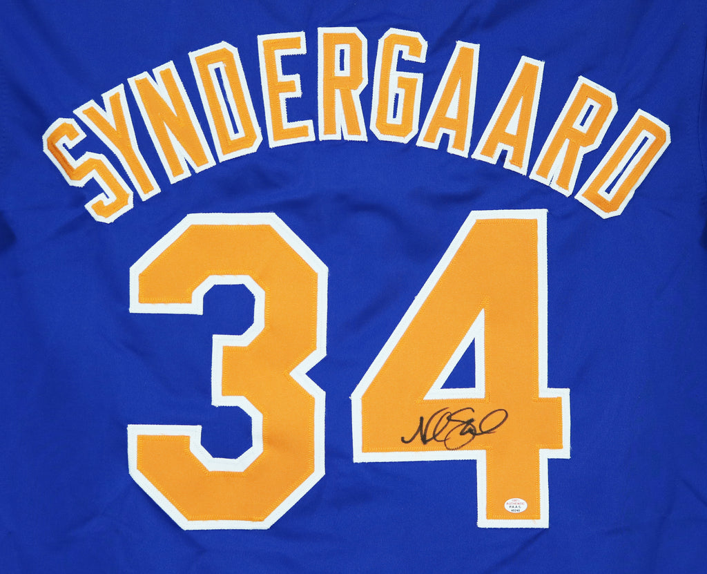 Noah Syndergaard New York Mets Signed Autographed Blue Custom Jersey –