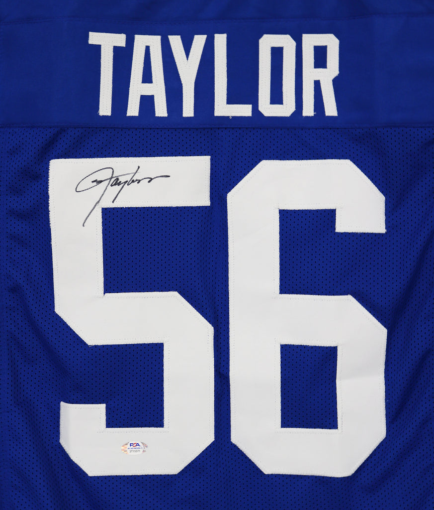 Lawrence Taylor Autographed New York Giants (Blue #56) Custom Jersey - –  Palm Beach Autographs LLC