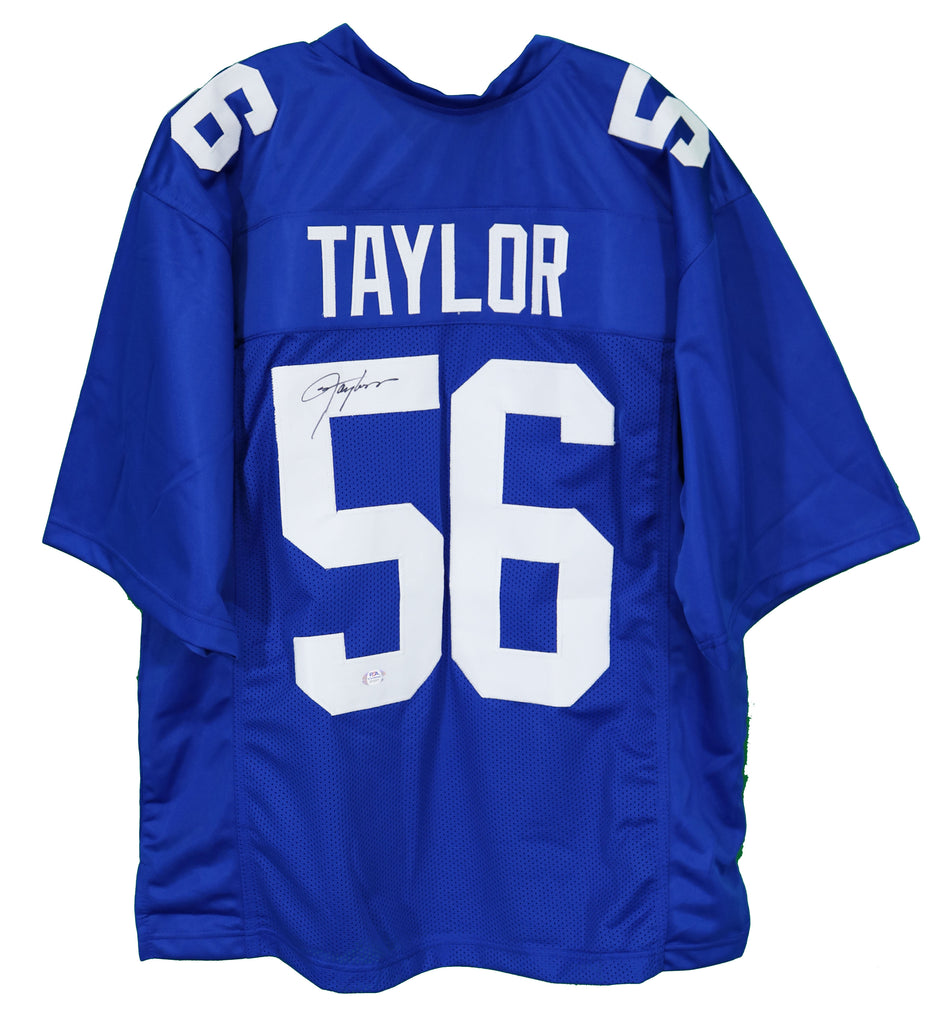 Lawrence Taylor Autographed New York Giants (Blue #56) Custom