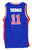 Isiah Thomas Detroit Pistons Signed Autographed Blue #11 Jersey PAAS COA