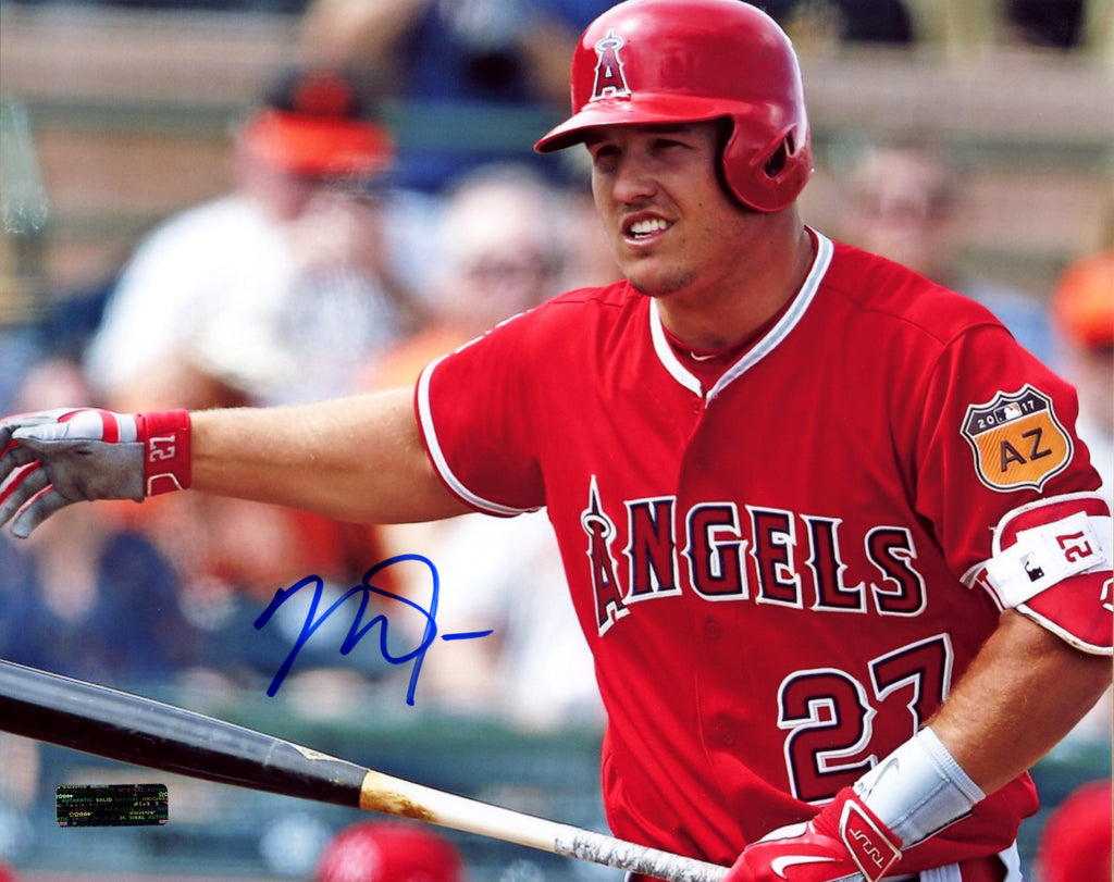 Mike Trout Los Angeles Angels Signed Autographed 8x10 Photo HA COA –